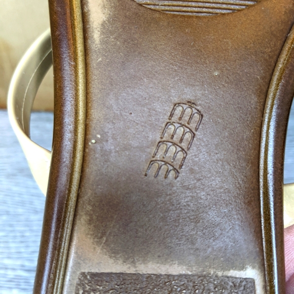 Toscanella Dazzler Tan Gold Embellished Sandals Made in Italy, 8 - Picture 9 of 9